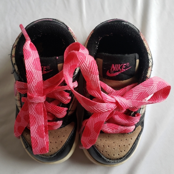 Toddler Nike dunk low "hemp/pink/plaid. Size 6c. - Picture 5 of 9